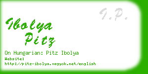 ibolya pitz business card